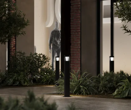 Commercial and hospitality exteriors &mdash; entries, walkways