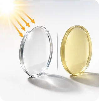 Anti-UV technopolymer lens