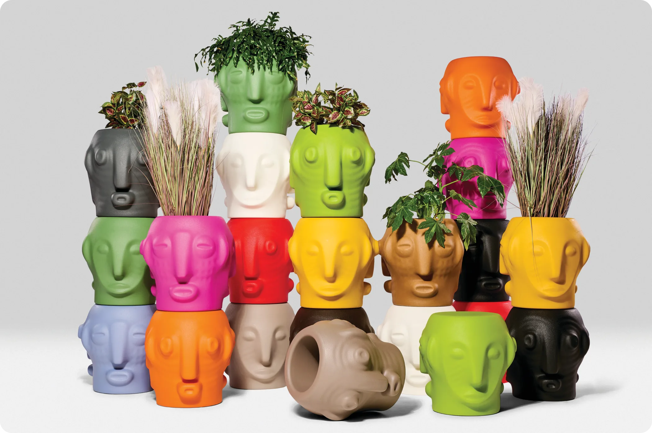 Custom colored planters