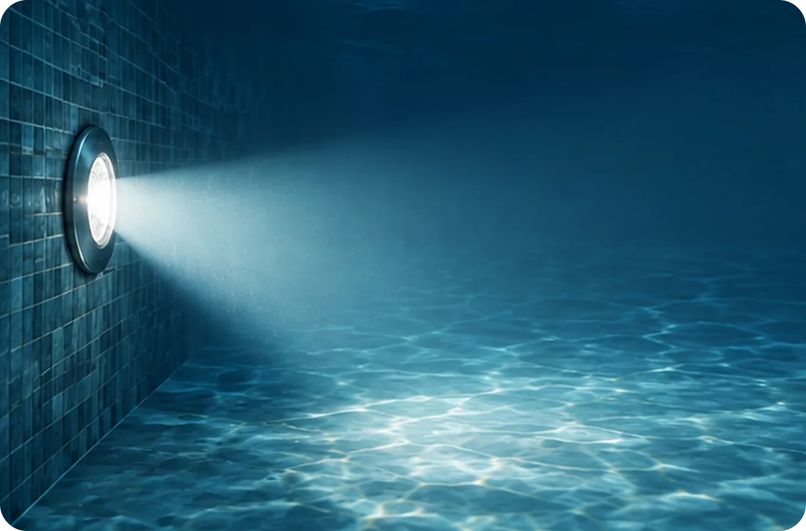 Mid-range underwater beam