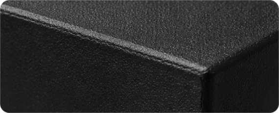 Die-cast powder-coated aluminum